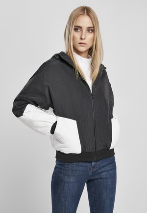 FRAUEN LADIES PADDED 2-TONE BATWING JACKET - Bomberjacks - black/white