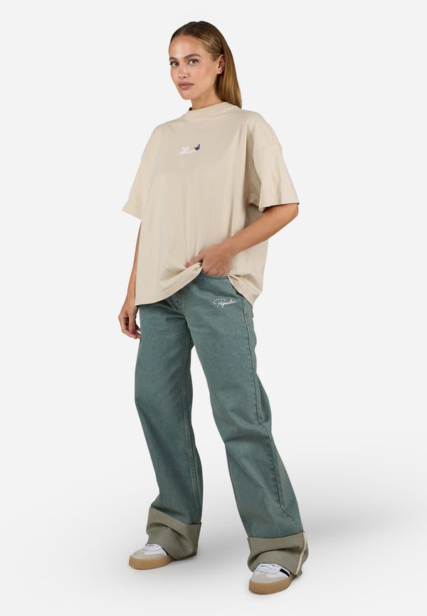 NORIA HEAVY OVERSIZED TEE - Print T-shirt - washed light beige4