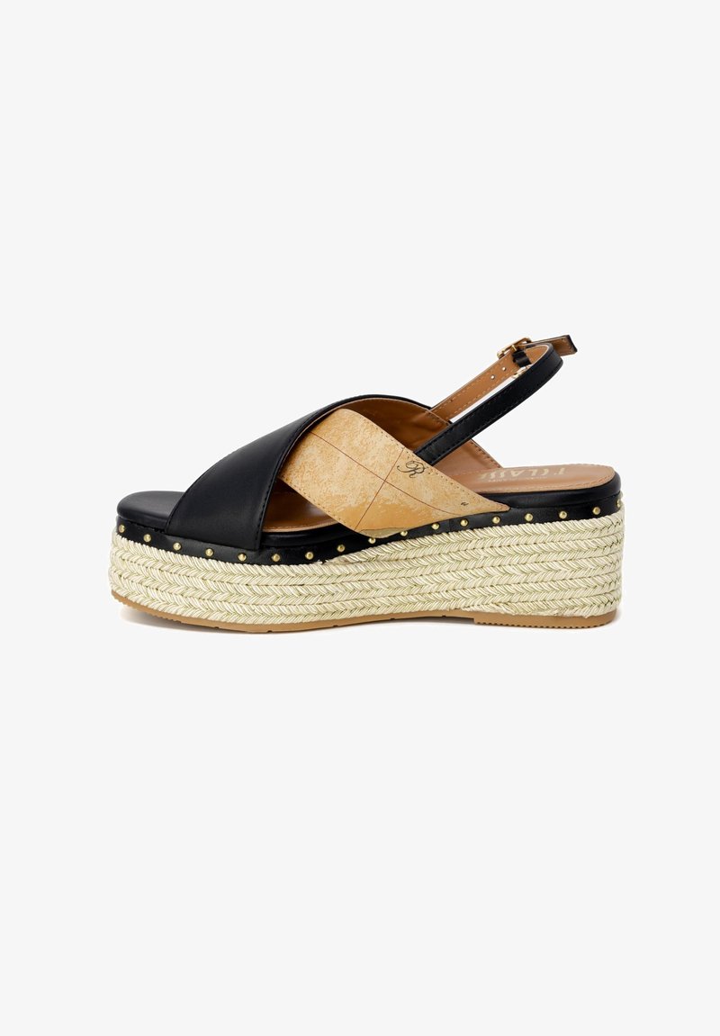 Alviero Martini Sandali con zeppa - black