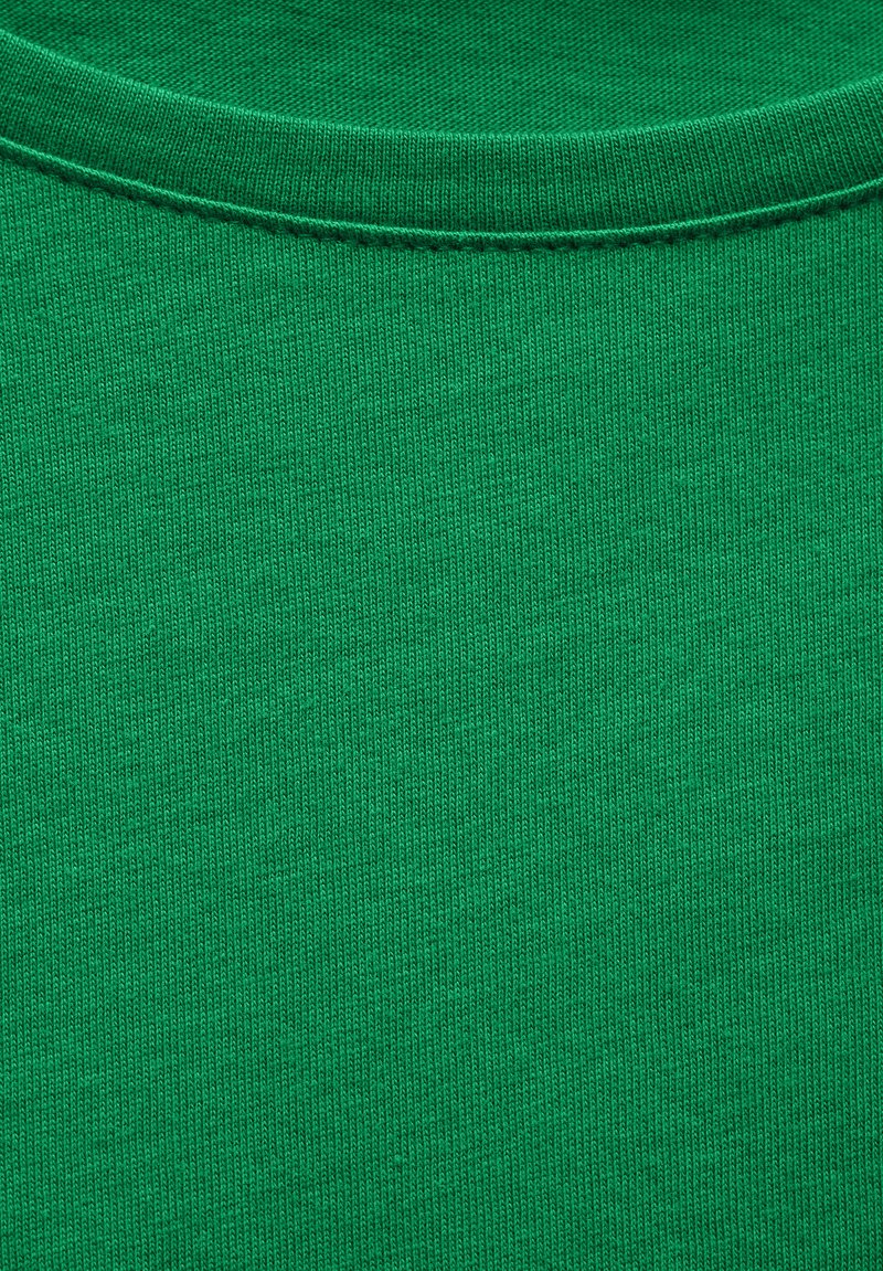 Street One A321801 Maglietta in Mix di Materiali, Verde Cacciatore, 40 Women's