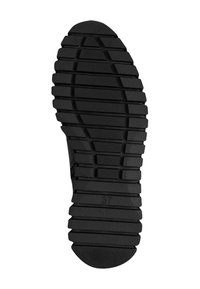 Semelle de chaussure en caoutchouc noir avec des motifs de relief profonds et des rainures, présentant la taille "37" emboutie sur le côté. Surface texturée pour une meilleure adhérence.