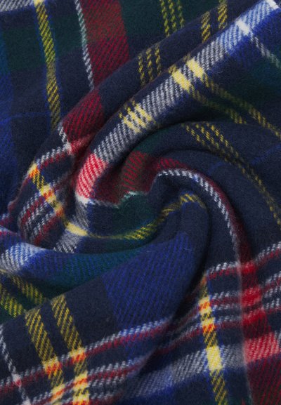 Polo Ralph Lauren TARTAN FRINGE WOOL SCARF - Cachecol - royal/multi