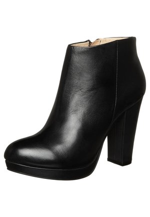 High heeled ankle boots - black