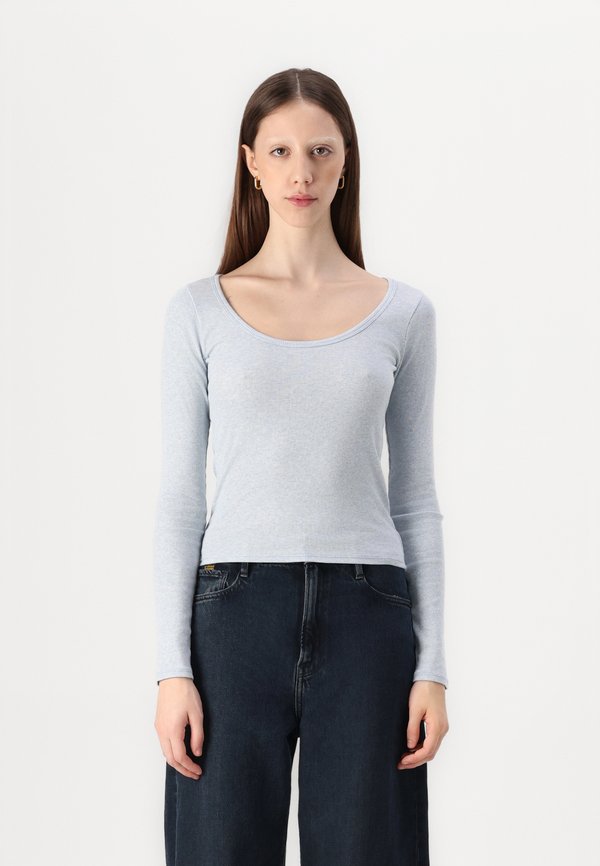 Ribbed Scoop Top - Long sleeved top