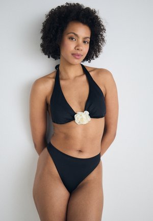 BAIGA SET LIGHT PADDED TRIANGLE AND HIGH LEG BRAZILIAN - Bikini - black