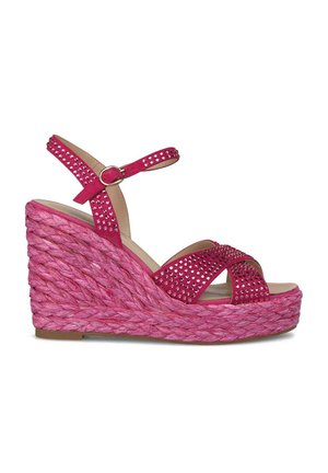 Sandali con tacco - fucsia jaspeado