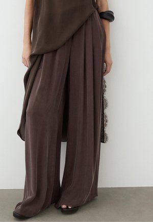 Massimo Dutti, TOTAL LOOK FLOWING SKORT - Broek - mottled dark brown