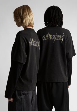 SKULL UNISEX - Hosszú ujjú felső - faded black/black