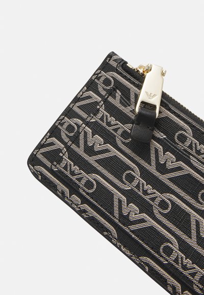 Emporio Armani CARD HOLDER MONOGRAM - Lommebok - nero/ecru