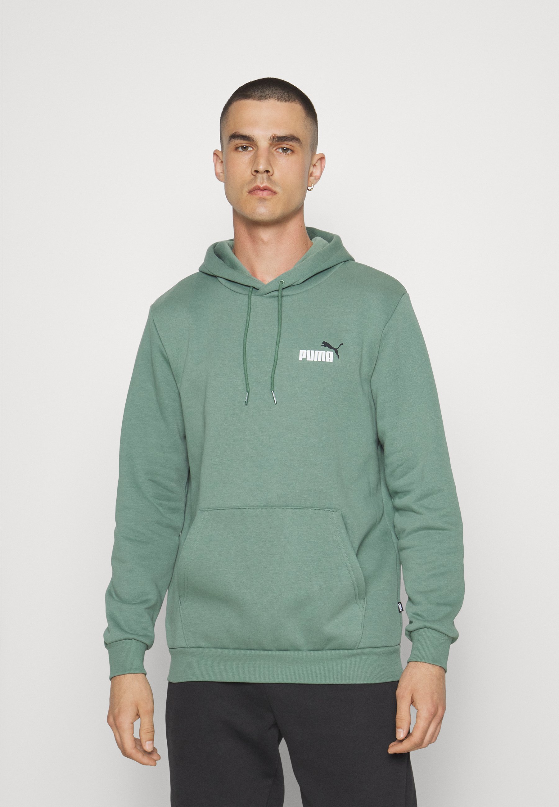 Sudadera Puma ESS+ Col Big Logo Kids Verde