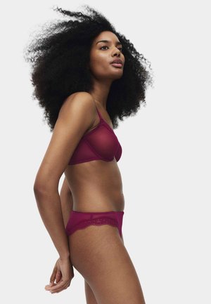 Marks & Spencer, 3 PACK JASMINE MESH BRAZILIAN KNICKERS - Brazilian-trusser - dark raspberry