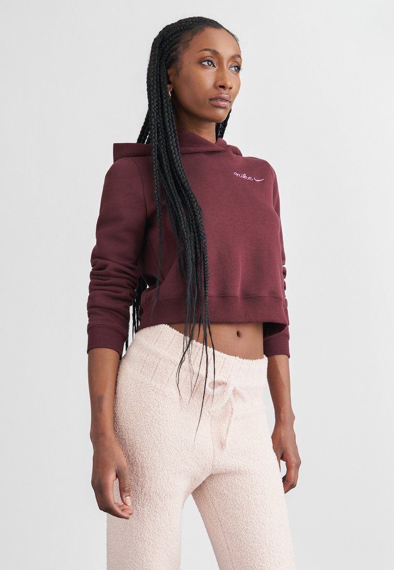 Nike Sportswear SHRUNKEN HOODIE - Mikina s kapucí - burgundy crush