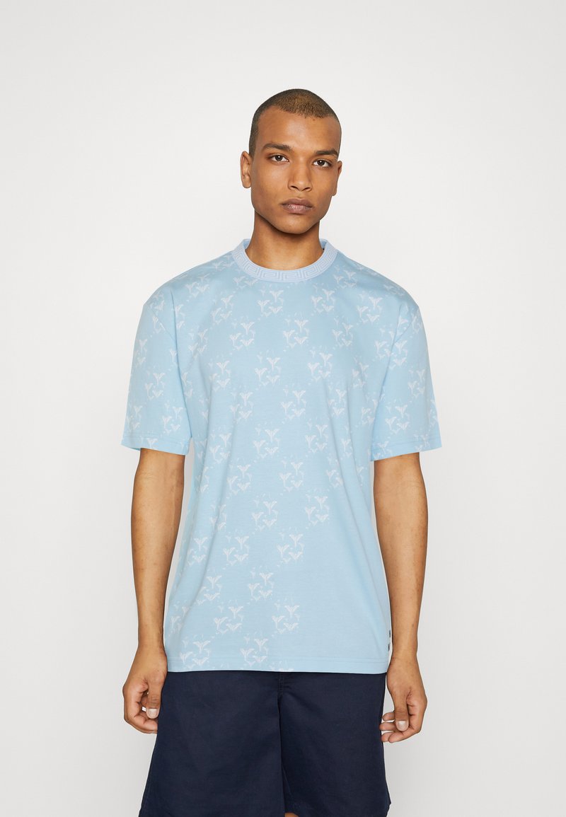 Carlo Colucci UNISEX Tshirt imprimé blau/bleu clair ZALANDO.FR