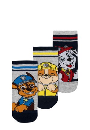 Paw Patrol 3ER PACK PAW PATROL  SNEAKER SÖCKCHEN CHASE RUBBLE UND MARSHALL - Socks - grau