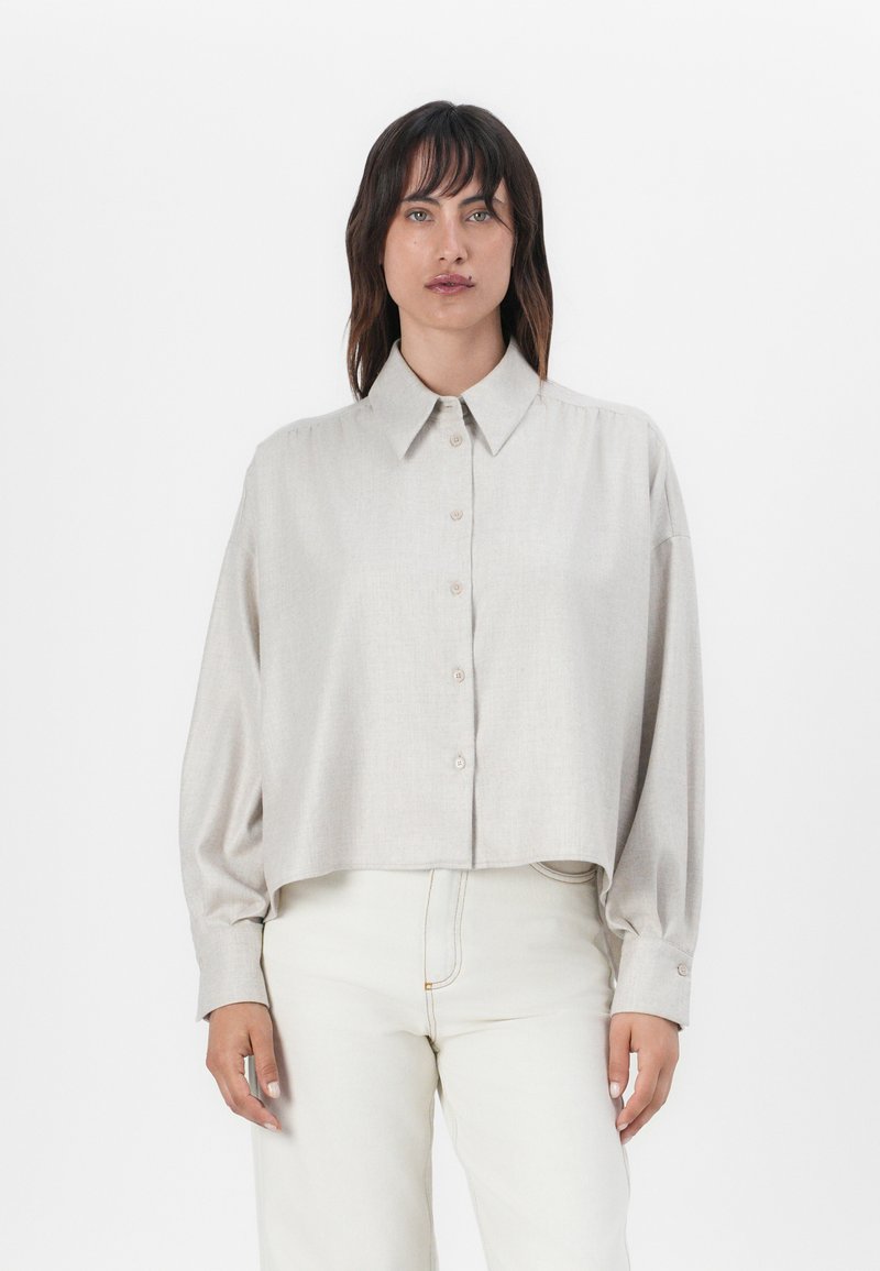 DRYKORN FLANNA - Button-down blouse - brown