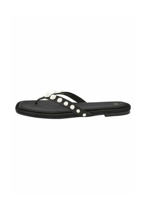 PEARL EFFECT TOE POST REGULAR WIDE FIT - Sandalai su T formos dirželiu - black