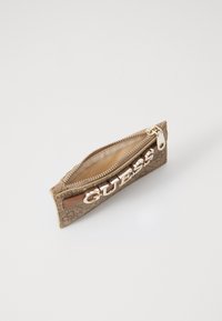 Guess ZAMIRA CARDCASE - Lompakko - latte logo multi