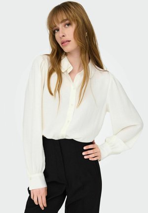 JDY LANGARM EINFARBIGE - Overhemdblouse - cloud dancer