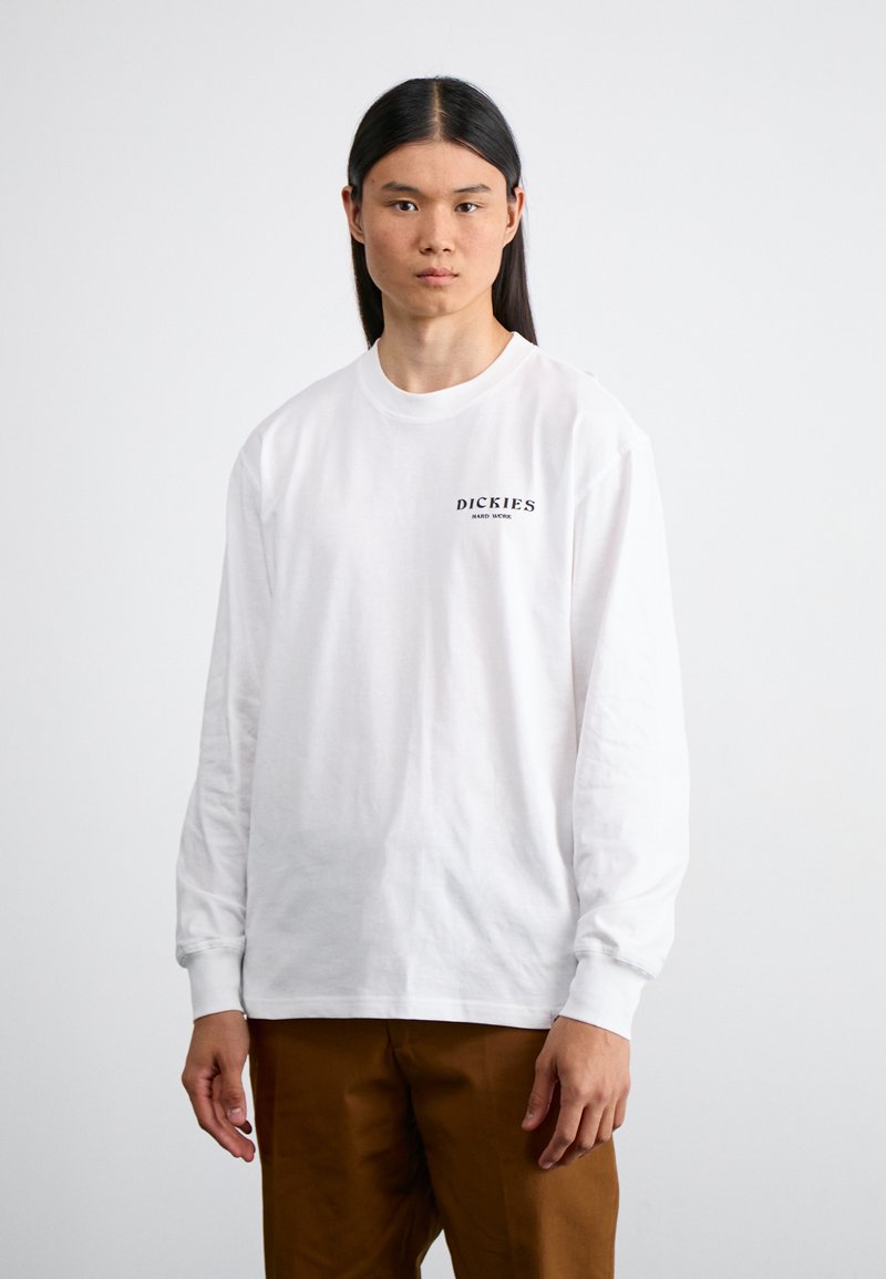 Dickies OATFIELD TEE - Pikkade varrukatega topp - white