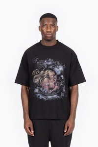 FAVELA - GALAXY WITH LOVE UNISEX - Marškinėliai su spaudiniu - black Miniatiūros vaizdas 1