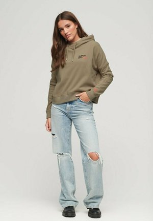 Superdry & Co LOGO BOXY  - Kapuzenpullover - warm grey