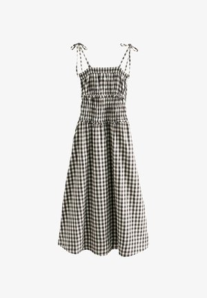 Next, TALL FIT - BANDEAU MAXI DRESS . - Maxi dress - chocolate brown gingham