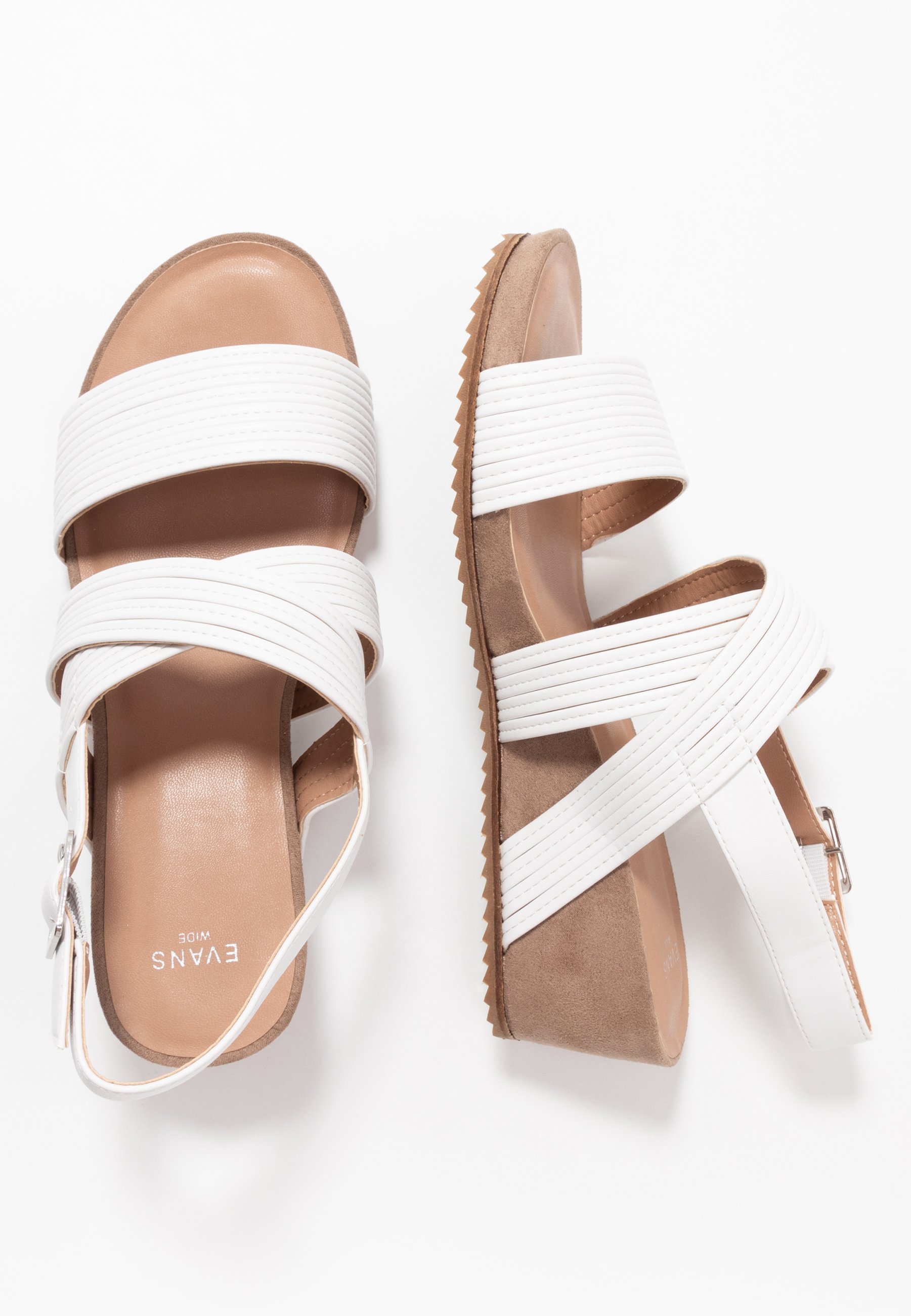 evans wide fit silver sandals