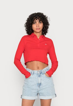 BABY CROP - Top s dlouhým rukávem - deep crimson