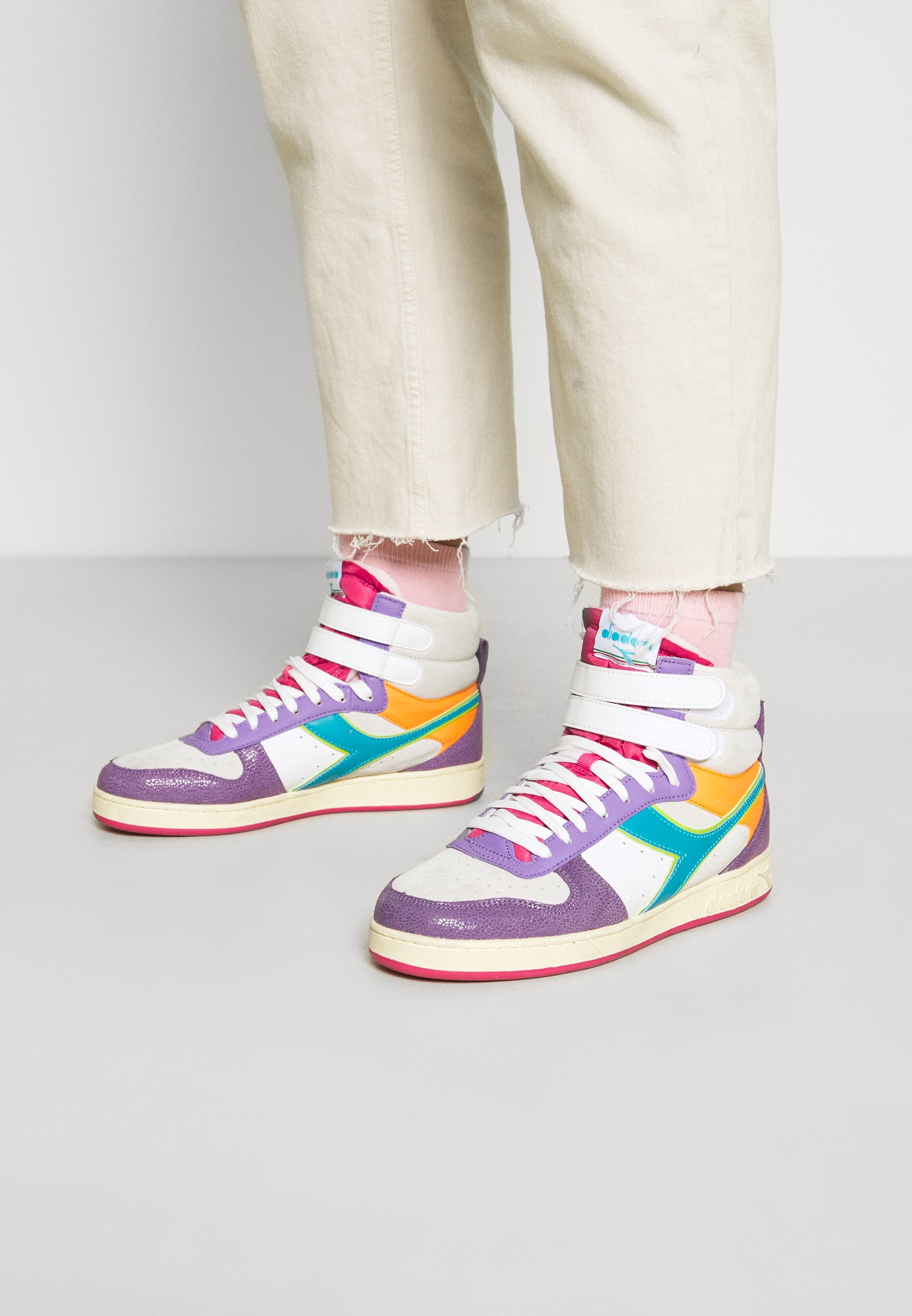 Diadora MAGIC BASKET MID ICONA - Sneakers hoog - english lavender/white/wit  - Zalando.be
