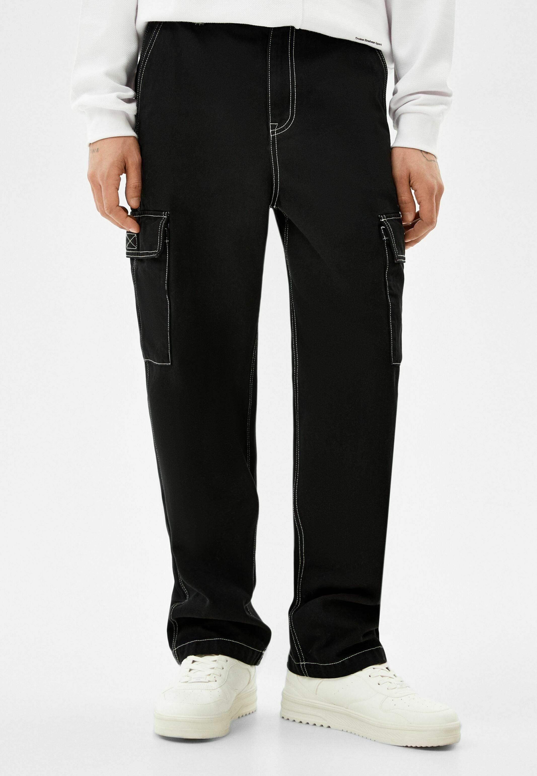 Bershka UTILITY - Pantaloni cargo - black/nero - Zalando.it