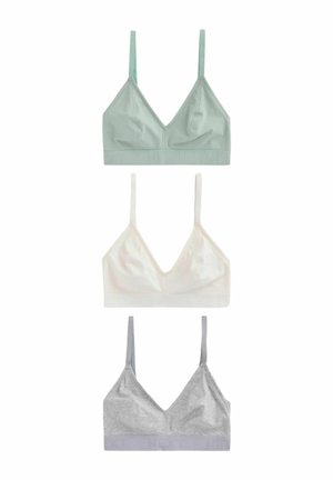 Next 3 PACK - Trojuholníková podprsenka - blue grey cream