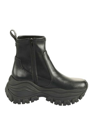 Platform ankle boots - black