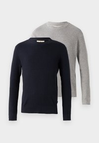 JPRBLUBARKLEY CREW NECK 2 PACK - Maglione - night sky pack:charcoal grey/zigzag
