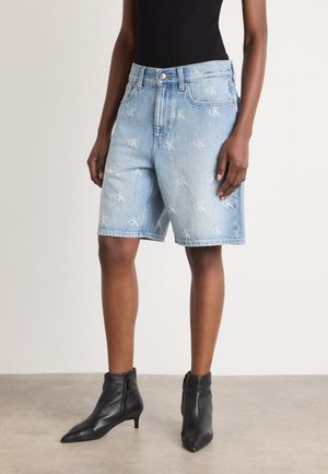 Calvin Klein Jeans Jeansshort - distressed indigo
