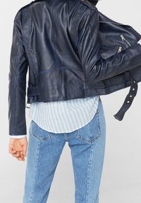 Mango Giacca in similpelle - dark blue
