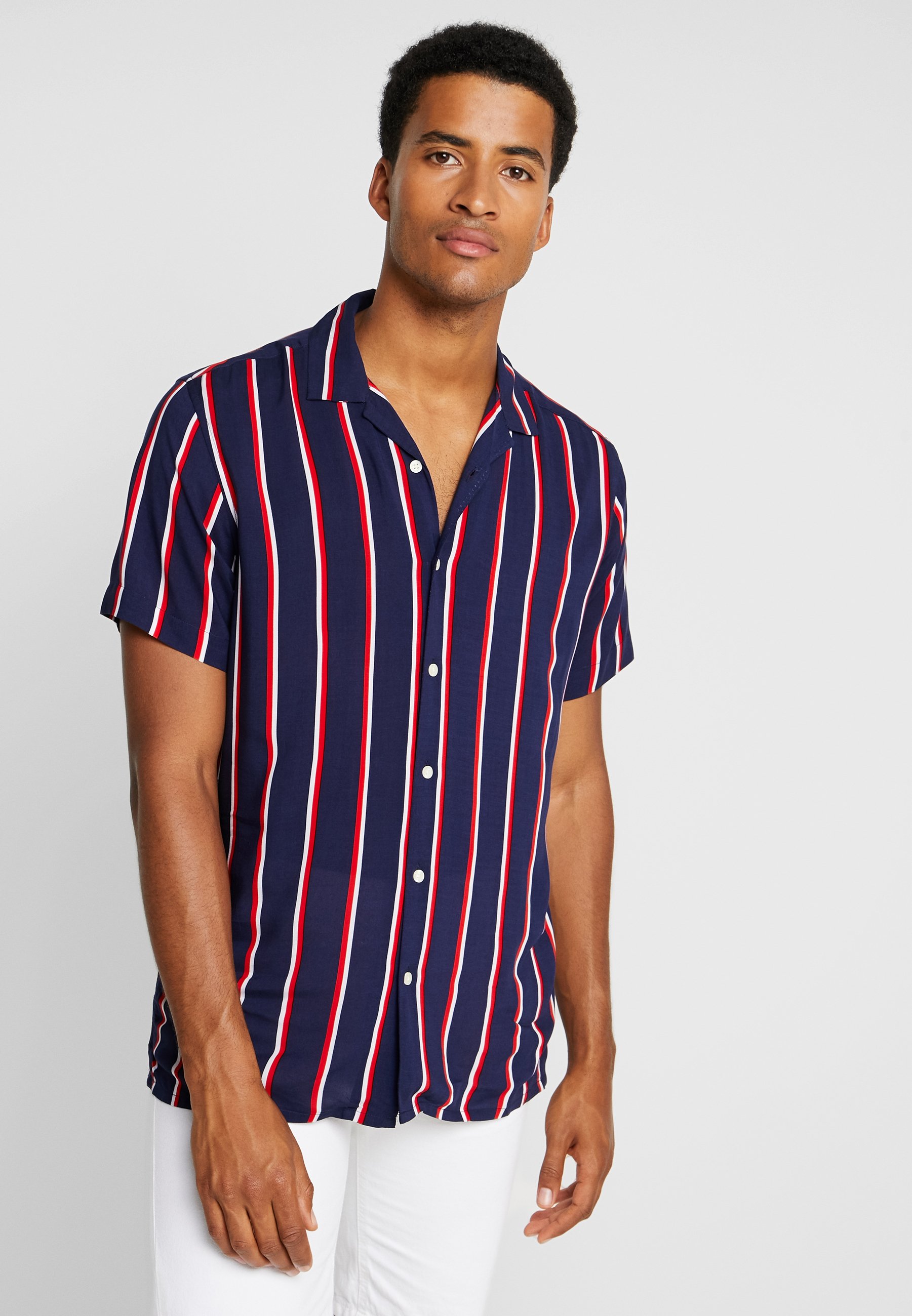 Springfield STRIPE BOWLING Skjorte dark bluemørkeblå Springfield STRIPE BOWLING Skjorte dark bluemørkeblå
