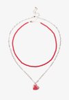 2 PACK - Necklace - gold-coloured,red