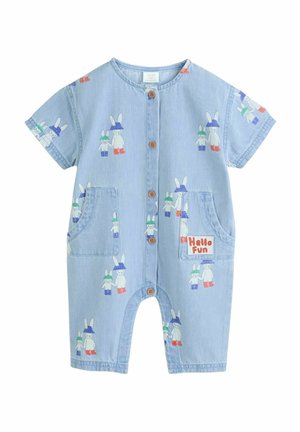 REGULAR FIT-SHORT SLEEVE - Jumpsuit - blue denim rabbit print