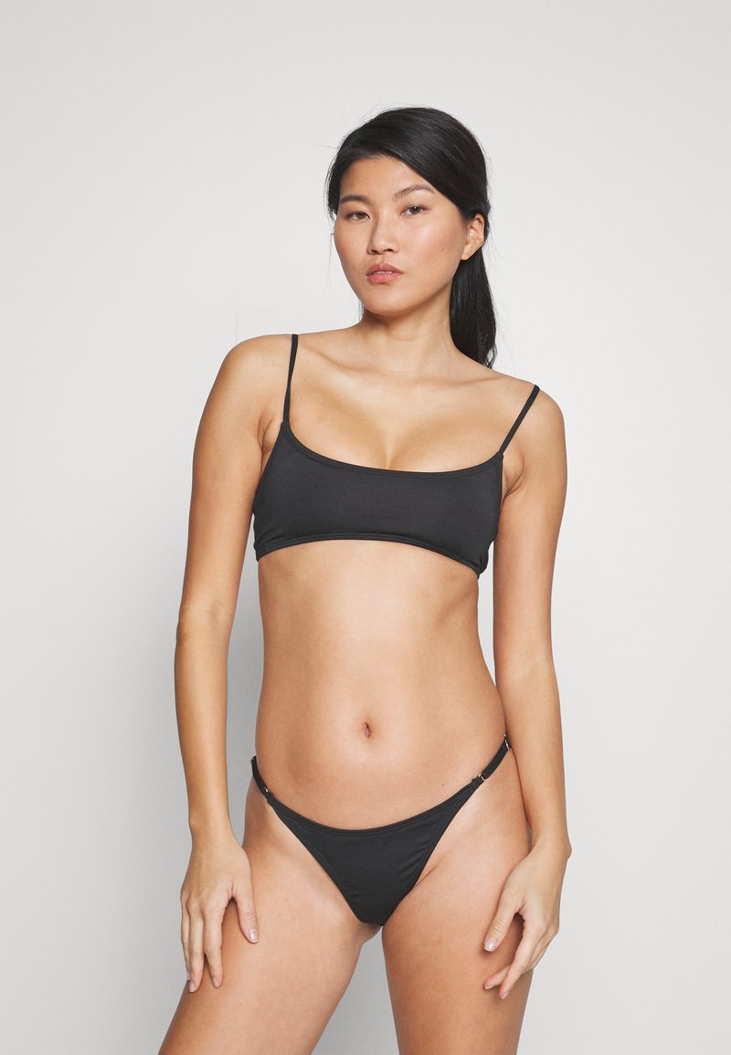 Cotton On Body SCOOP HIGH SIDE THONG BOTTOM Bikini black/nero