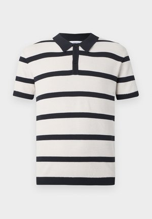 REVE SHORT SLEEVE STRIPE - Bluză polo - moonbeam
