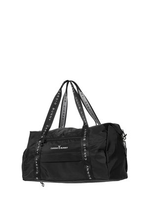 Must spordikott esiosas lukuga tasku ja kehale ning sangadele trükitud "Cardio Bunny" bränditekstiga.