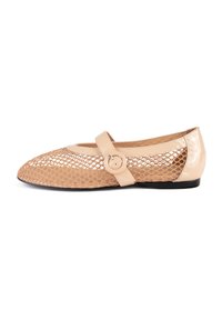 SPEND MY DAY - Ankle strap ballet pumps - beige