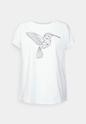 FRANCESCA GEOMETRIC BRID TEE - Print T-shirt - white