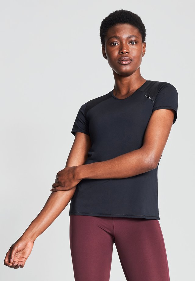 T-shirt med print - black