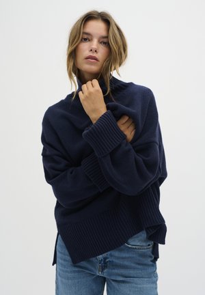 My Essential Wardrobe HIGH NECK - Jumper - navy