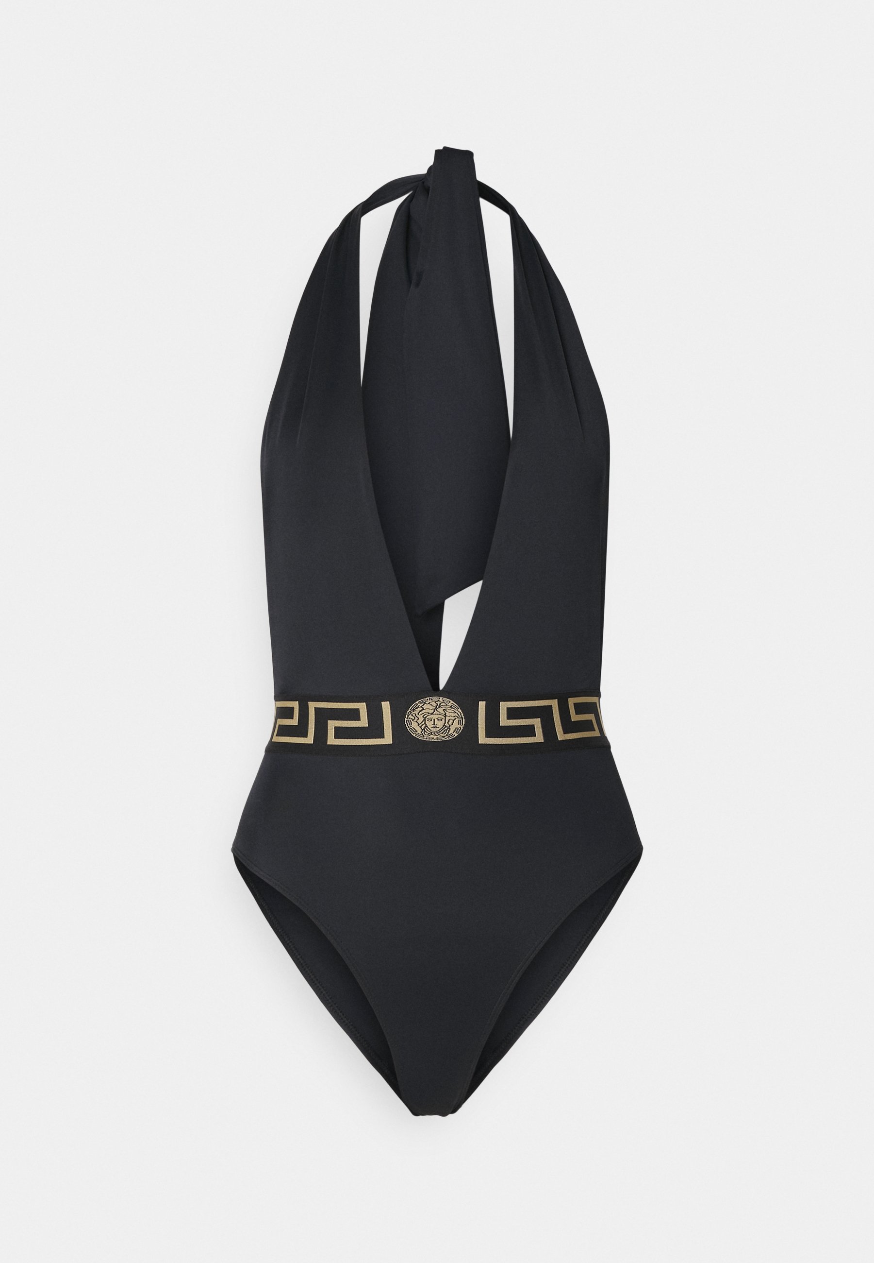【Versace】ロゴ スイムウェア ワンピース ブラック ストラップ Versace SWIMSUIT ONE PIECE NEW LOGO - Swimsuit - black