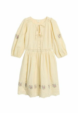 Newbie, EMBROIDERED DRESS NEWBIE WOMAN - Hverdagskjole - yellow