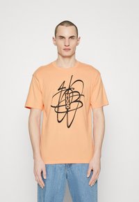 HUGO Marškinėliai su spaudiniu - light/pastel red