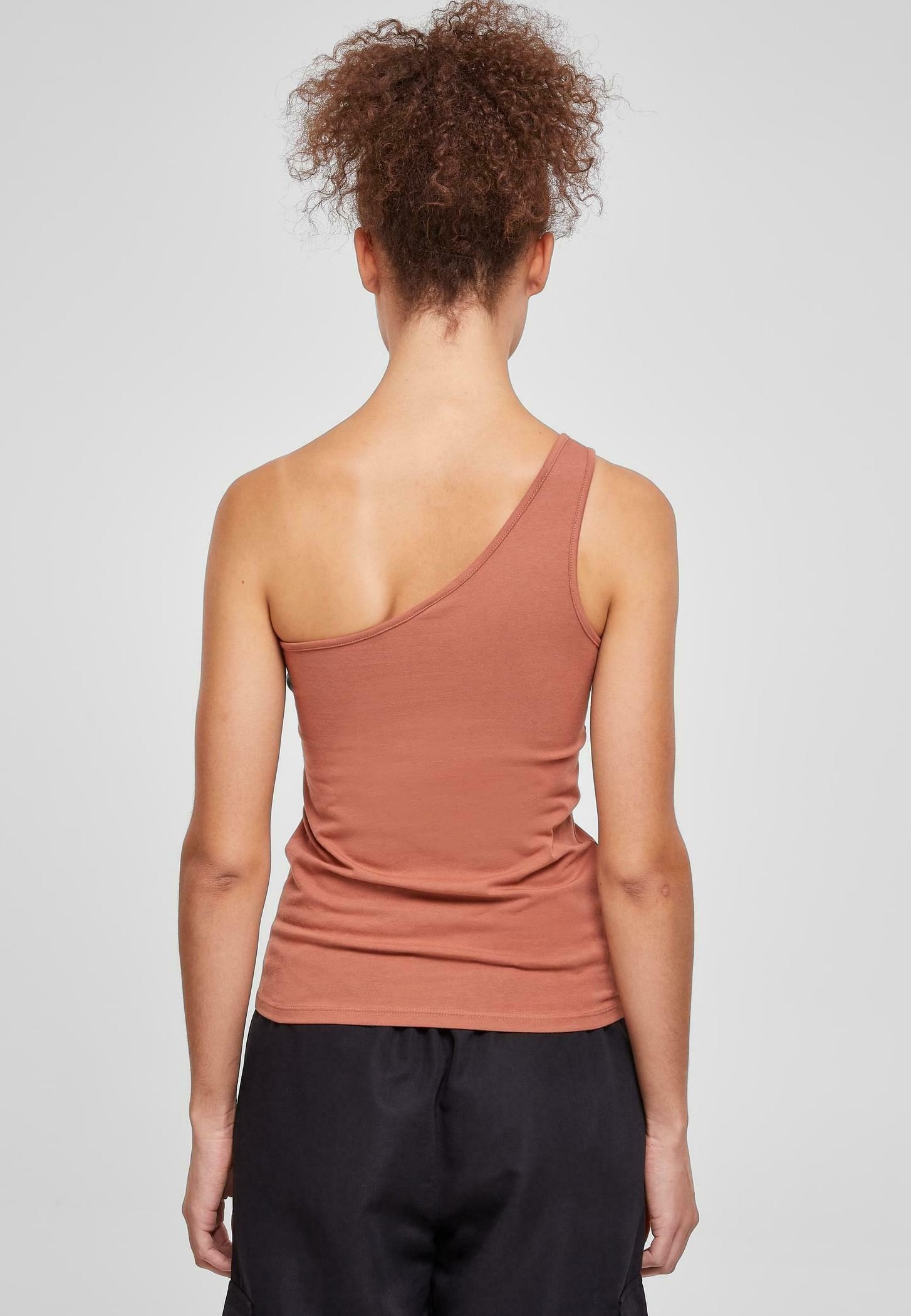Top Asimmetrico Donna Urban Classics - Morbido Single Jersey, Moderno, Con Spallina Ampia, Vestibilità Ottimale