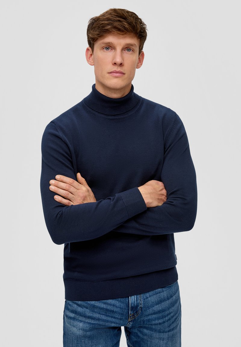 s.Oliver À COL ROULÉ - Strickpullover - navy